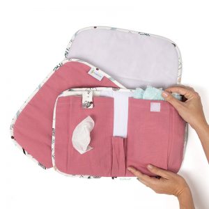 Diaper Pouch In The Woods Pink Muslin